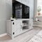 Flash Furniture Charlotte Modern Farmhouse Barn Door TV Stand in Light Gray for TV's up to 65in. w/Adjustable Shelf GC-MBLK67-LTGY-GG - alternate 1